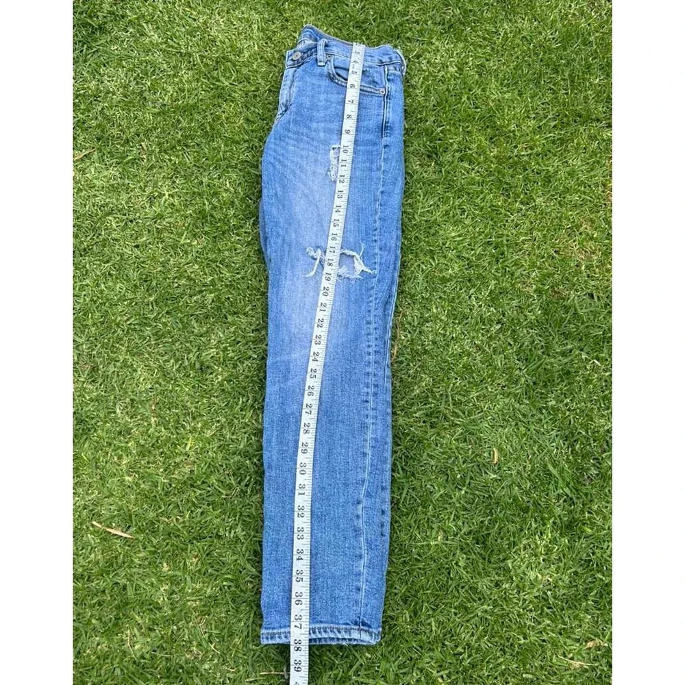 Gap 1969 Authentic True Skinny Distressed Medium Wash Jeans Womens 27s Y2K - Picture 3 of 10